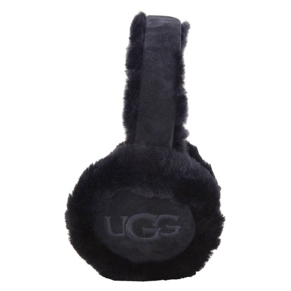 RARE! BNIB! NWT! Ugg Women's Earmuff Sheepskin Waterproof Embroidery In Black - Picture 2 of 13